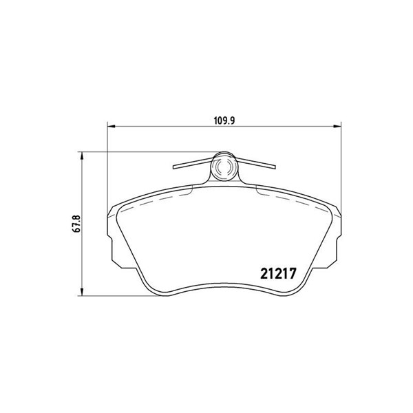 Bromsbeläggsats, Framaxel Brembo P 86 010 BREMBO