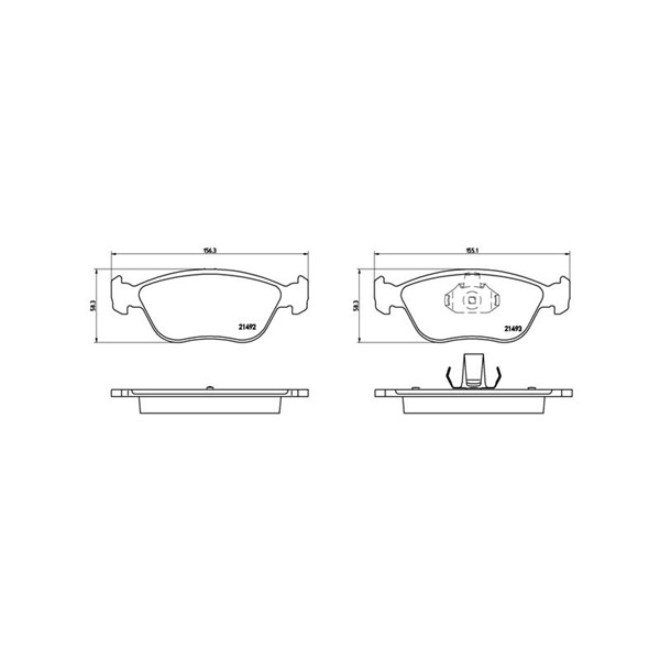 Bromsbeläggsats, Framaxel Brembo P 86 024 BREMBO