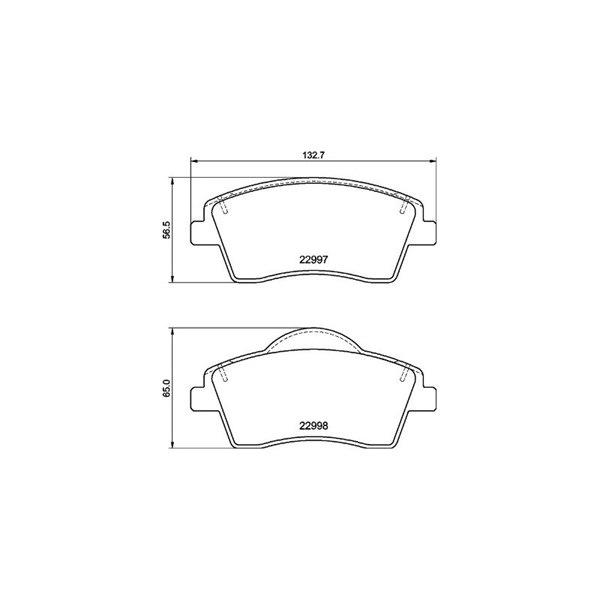 Bromsbeläggsats, Framaxel Brembo P 86 033 BREMBO
