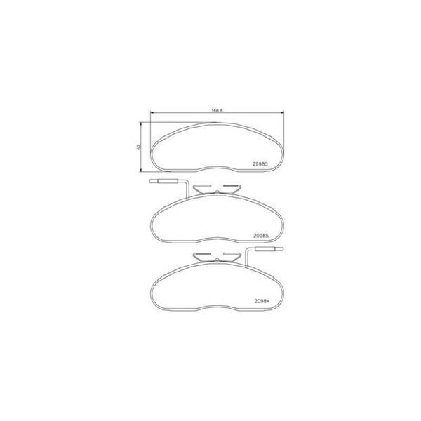 Bromsbeläggsats, Framaxel Brembo P B7 002 BREMBO