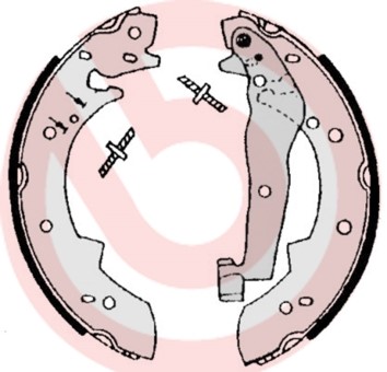 Bromsbackar, sats, Bakaxel Brembo S 06 504 BREMBO