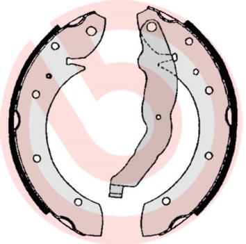Bromsbackar, sats, Bakaxel Brembo S 06 506 BREMBO