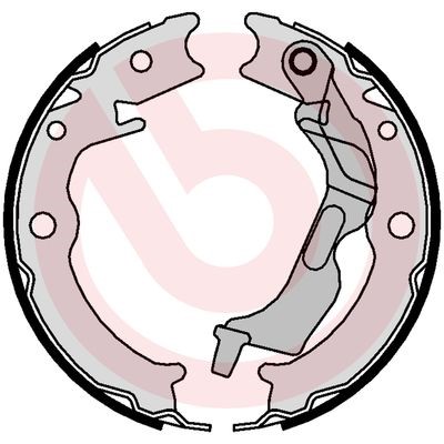 Bromsbackar, sats, parkeringsbroms, Bakaxel Brembo S 10 520 BREMBO
