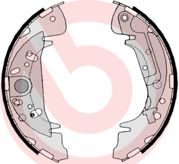 Bromsbackar, sats, Bakaxel Brembo S 11 504 BREMBO