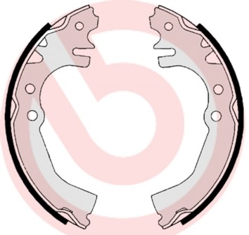 Bromsbackar, sats, Bakaxel Brembo S 16 513 BREMBO