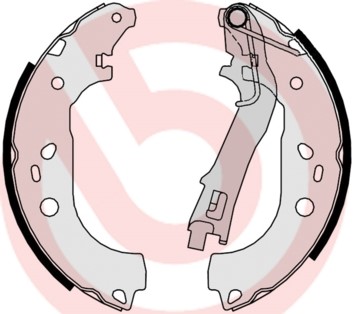 Bromsbackar, sats, Bakaxel Brembo S 23 533 BREMBO