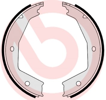 Bromsbackar, sats, parkeringsbroms, Bakaxel Brembo S 23 554 BREMBO