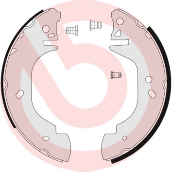Bromsbackar, sats, Bakaxel Brembo S 24 523 BREMBO