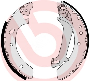 Bromsbackar, sats, Bakaxel Brembo S 24 526 BREMBO