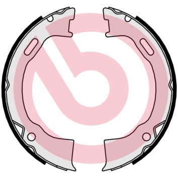 Bromsbackar, sats, parkeringsbroms, Bakaxel Brembo S 24 549 BREMBO