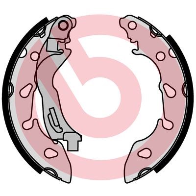 Bromsbackar, sats, Bakaxel Brembo S 24 553 BREMBO