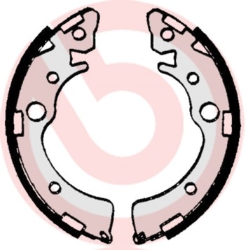 Bromsbackar, sats, Bakaxel Brembo S 28 509 BREMBO