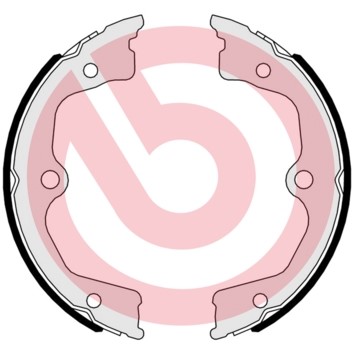 Bromsbackar, sats, parkeringsbroms, Bakaxel Brembo S 28 518 BREMBO