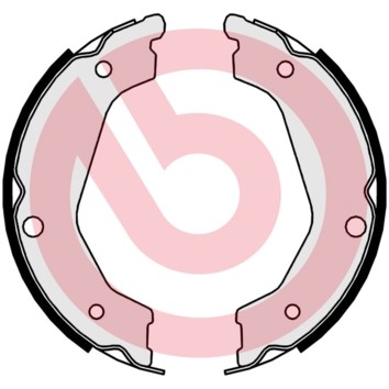 Bromsbackar, sats, parkeringsbroms, Bakaxel Brembo S 30 534 BREMBO