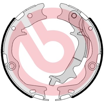 Bromsbackar, sats, Bakaxel Brembo S 30 537 BREMBO