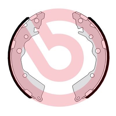 Bromsbackar, sats, Bakaxel Brembo S 30 542 BREMBO