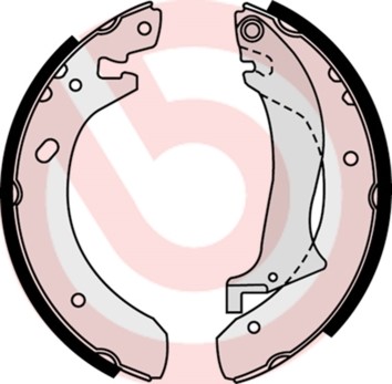 Bromsbackar, sats, Bakaxel Brembo S 44 504 BREMBO
