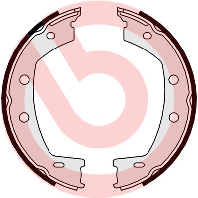 Bromsbackar, sats, parkeringsbroms, Bakaxel BREMBO