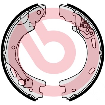 Bromsbackar, sats, parkeringsbroms, Bakaxel BREMBO