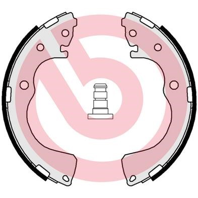 Bromsbackar, sats, Bakaxel Brembo S 49 525 BREMBO