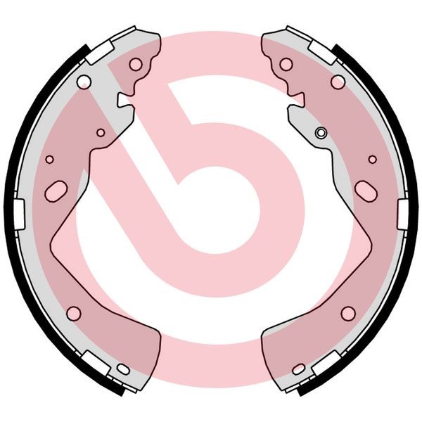 Bromsbackar, sats, Bakaxel Brembo S 49 527 BREMBO