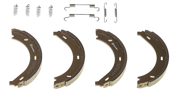 Bromsbackar, sats, parkeringsbroms, Bakaxel Brembo S 50 517 BREMBO