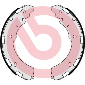 Bromsbackar, sats, Bakaxel Brembo S 54 523 BREMBO
