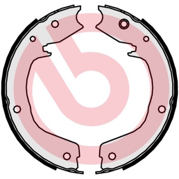 Bromsbackar, sats, parkeringsbroms, Bakaxel Brembo S 54 524 BREMBO