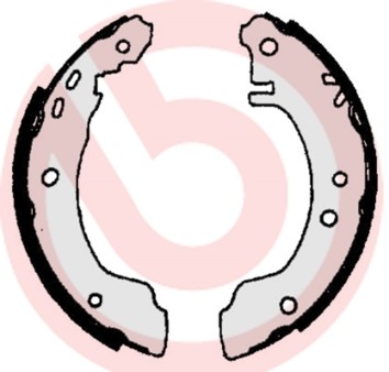 Bromsbackar, sats, Bakaxel Brembo S 56 505 BREMBO