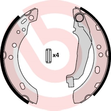 Bromsbackar, sats, Bakaxel Brembo S 56 507 BREMBO