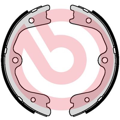Bromsbackar, sats, parkeringsbroms, Bakaxel Brembo S 56 552 BREMBO