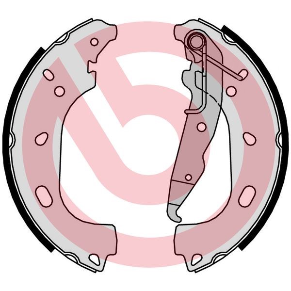 Bromsbackar, sats, Bakaxel Brembo S 59 532 BREMBO