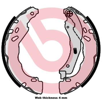 Bromsbackar, sats, Bakaxel Brembo S 61 544 BREMBO