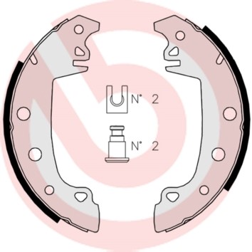 Bromsbackar, sats, Bakaxel Brembo S 68 507 BREMBO