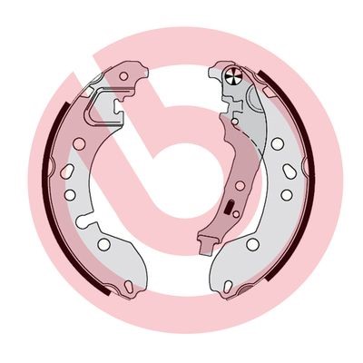 Bromsbackar, sats, Bakaxel Brembo S 68 548 BREMBO