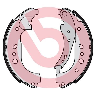 Bromsbackar, sats, Bakaxel Brembo S 68 550 BREMBO