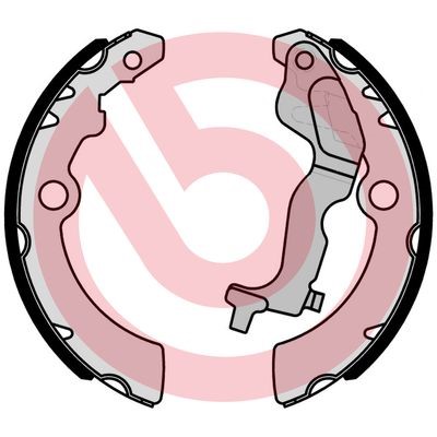 Bromsbackar, sats, Bakaxel Brembo S 79 528 BREMBO