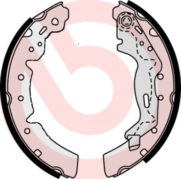Bromsbackar, sats, Bakaxel Brembo S 83 510 BREMBO