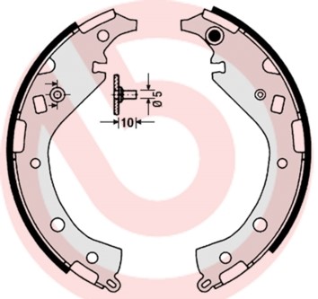 Bromsbackar, sats, Bakaxel Brembo S 83 549 BREMBO