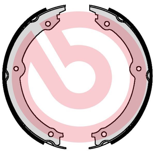 Bromsbackar, sats, parkeringsbroms, Bakaxel Brembo S 83 573 BREMBO Bromsbackar, sats, parkeringsbroms, Bakaxel Brembo S 83 573 BREMBO