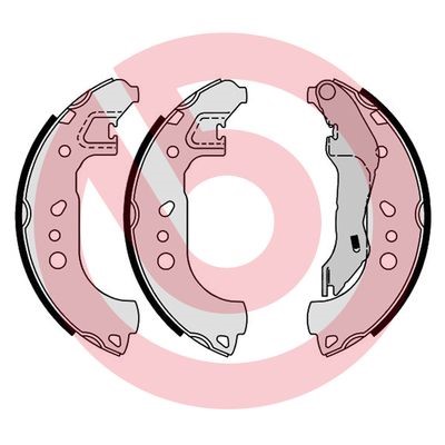 Bromsbackar, sats, Bakaxel Brembo S 85 543 BREMBO