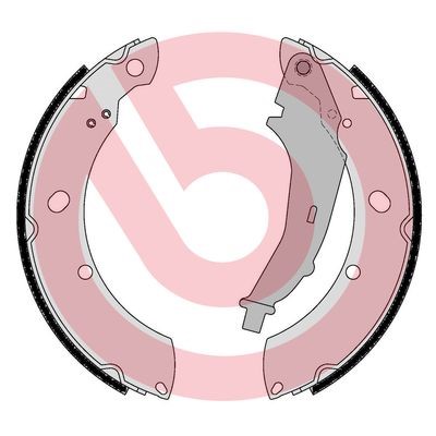 Bromsbackar, sats, Bakaxel Brembo S 85 544 BREMBO