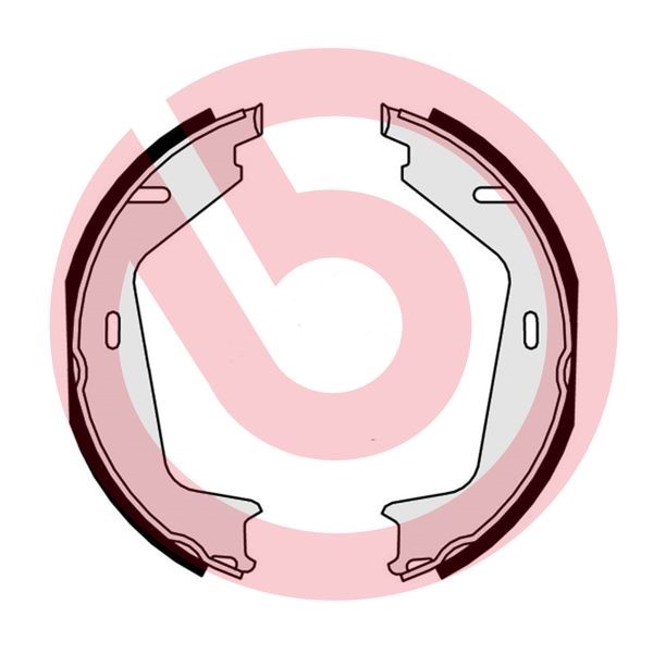 Bromsbackar, sats, parkeringsbroms, Bakaxel Brembo S 86 512 BREMBO