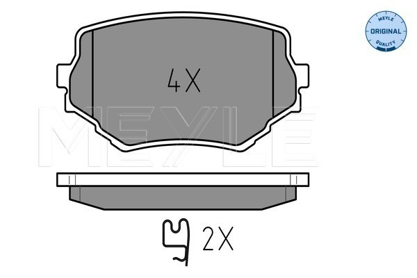 Bromsbeläggsats, Framaxel Meyle 025 233 1414/W MEYLE