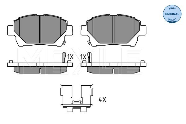 Bromsbeläggsats, Framaxel Meyle 025 235 1015/W MEYLE
