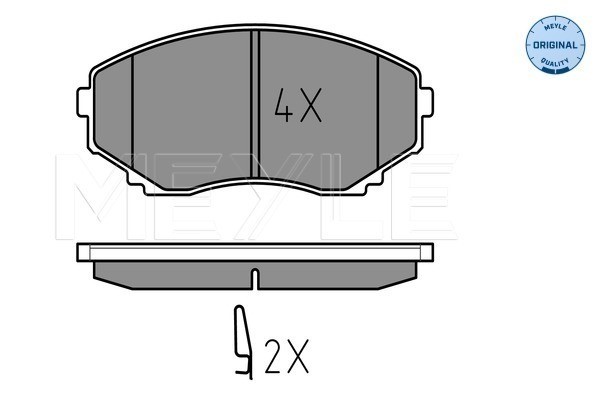 Bromsbeläggsats, Framaxel Meyle 025 235 1516/W MEYLE