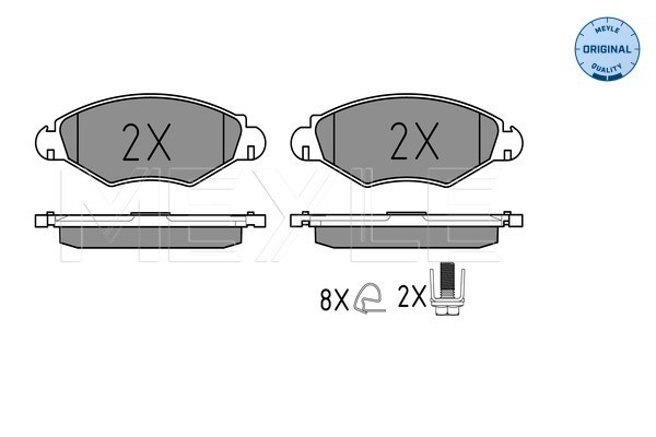 Bromsbeläggsats, Framaxel Meyle 025 235 9718 MEYLE