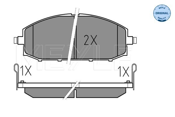 Bromsbeläggsats, Framaxel Meyle 025 236 1118/W MEYLE