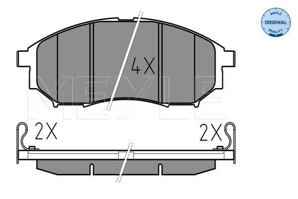 Bromsbeläggsats, Framaxel Meyle 025 236 9816/W MEYLE