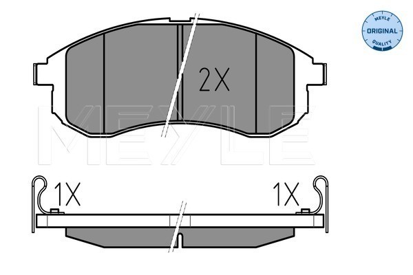 Bromsbeläggsats, Framaxel Meyle 025 238 7914/W MEYLE